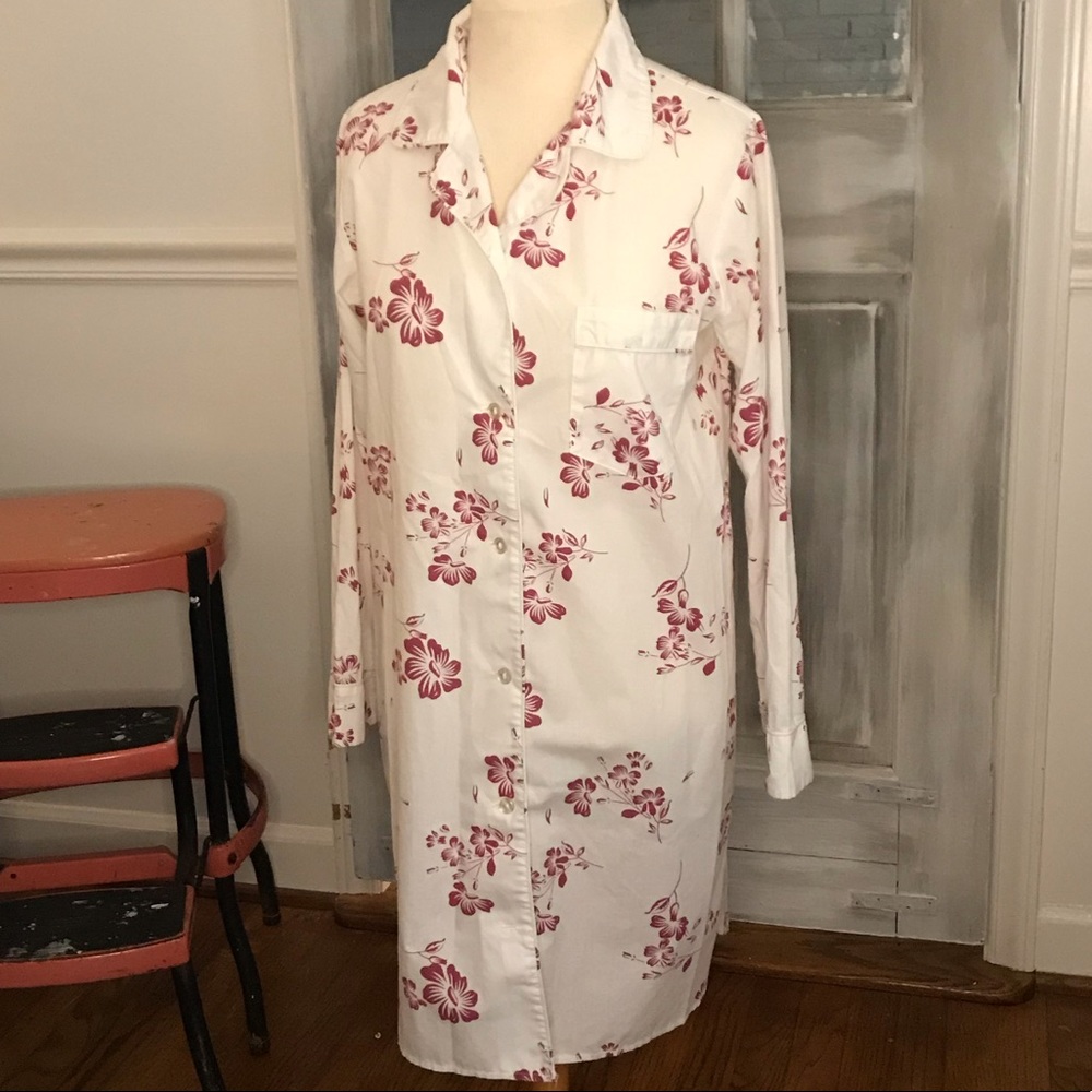 Vintage button front nightshirt w pocket NATIONAL - Picture 1 of 16